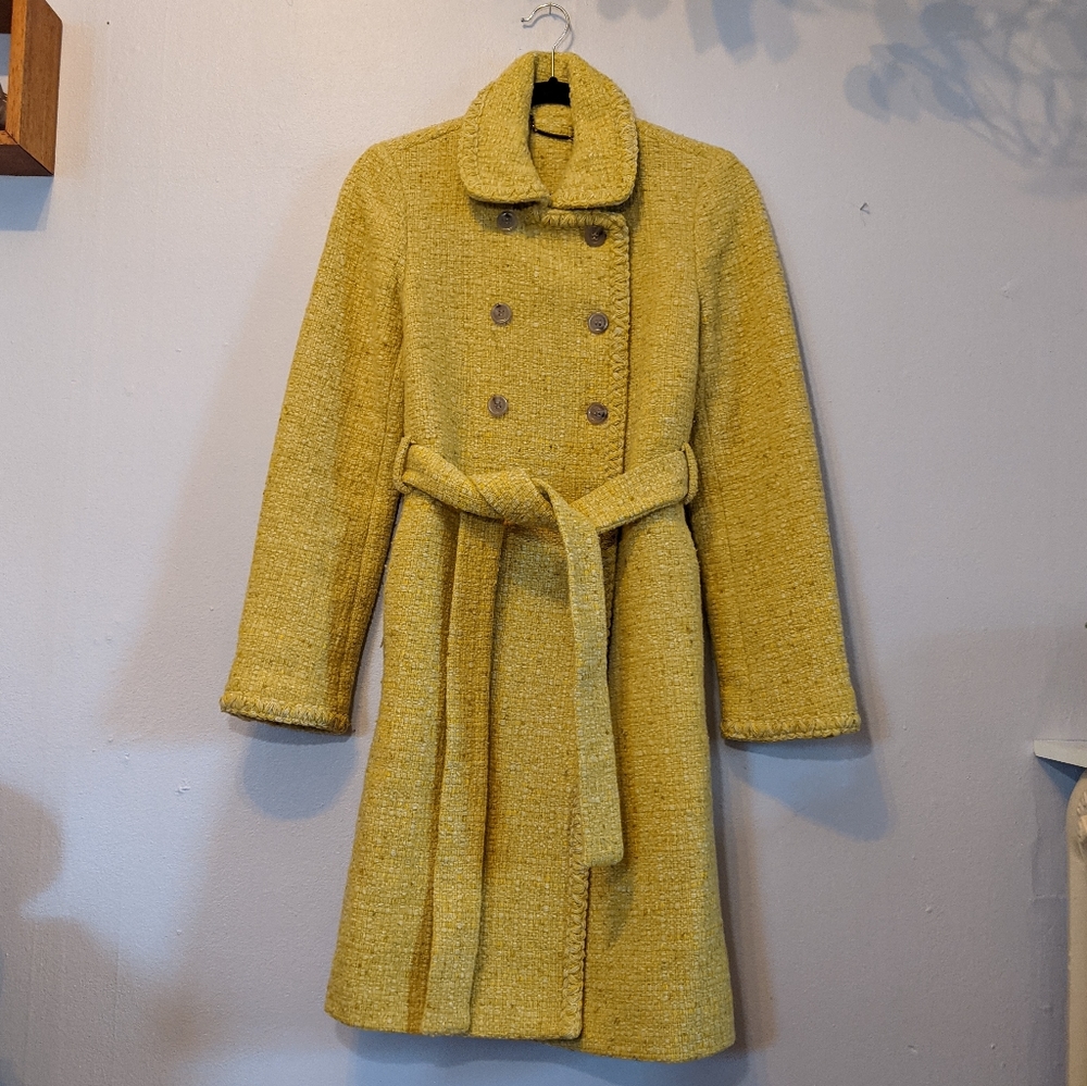 Vintage J Crew Wool Tweed Coat - Picture 1 of 13